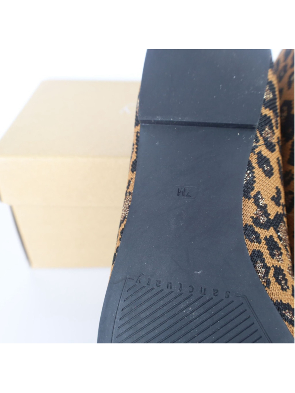 Sanctuary Social Leopard Print Fly-knit Ballet Flats Women Brown 7M - Picture 15 of 16